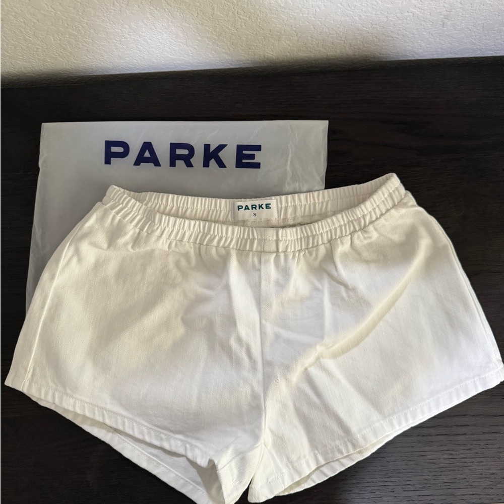 PARKE Elastic Denim Shorts
